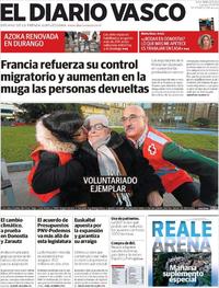 Portada El Diario Vasco 2019-12-05
