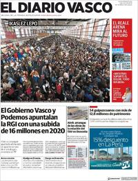 Portada El Diario Vasco 2019-12-06