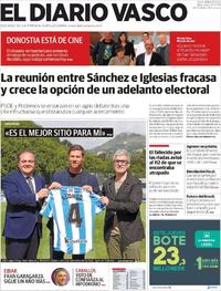 Portada El Diario Vasco 2019-07-10