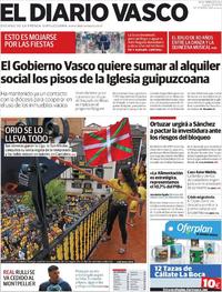 Portada El Diario Vasco 2019-08-12