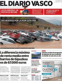 Portada El Diario Vasco 2019-09-13