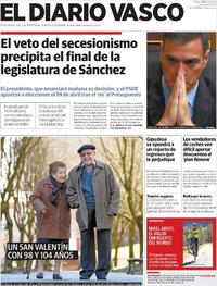 Portada El Diario Vasco 2019-02-14