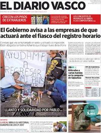 Portada El Diario Vasco 2019-05-14