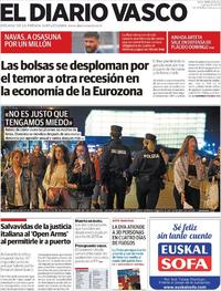 Portada El Diario Vasco 2019-08-15