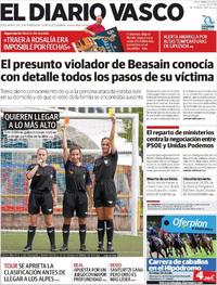 Portada El Diario Vasco 2019-07-22