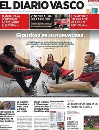 Portada El Diario Vasco 2019-02-24