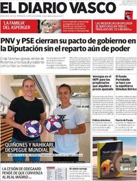 Portada El Diario Vasco 2019-06-26