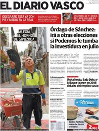 Portada El Diario Vasco 2019-06-28