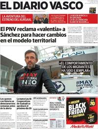 Portada El Diario Vasco 2019-11-28