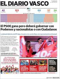 Portada El Diario Vasco 2019-04-29