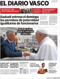 Portada El Diario Vasco 2019-08-29
