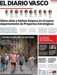 Portada El Diario Vasco 2019-06-30