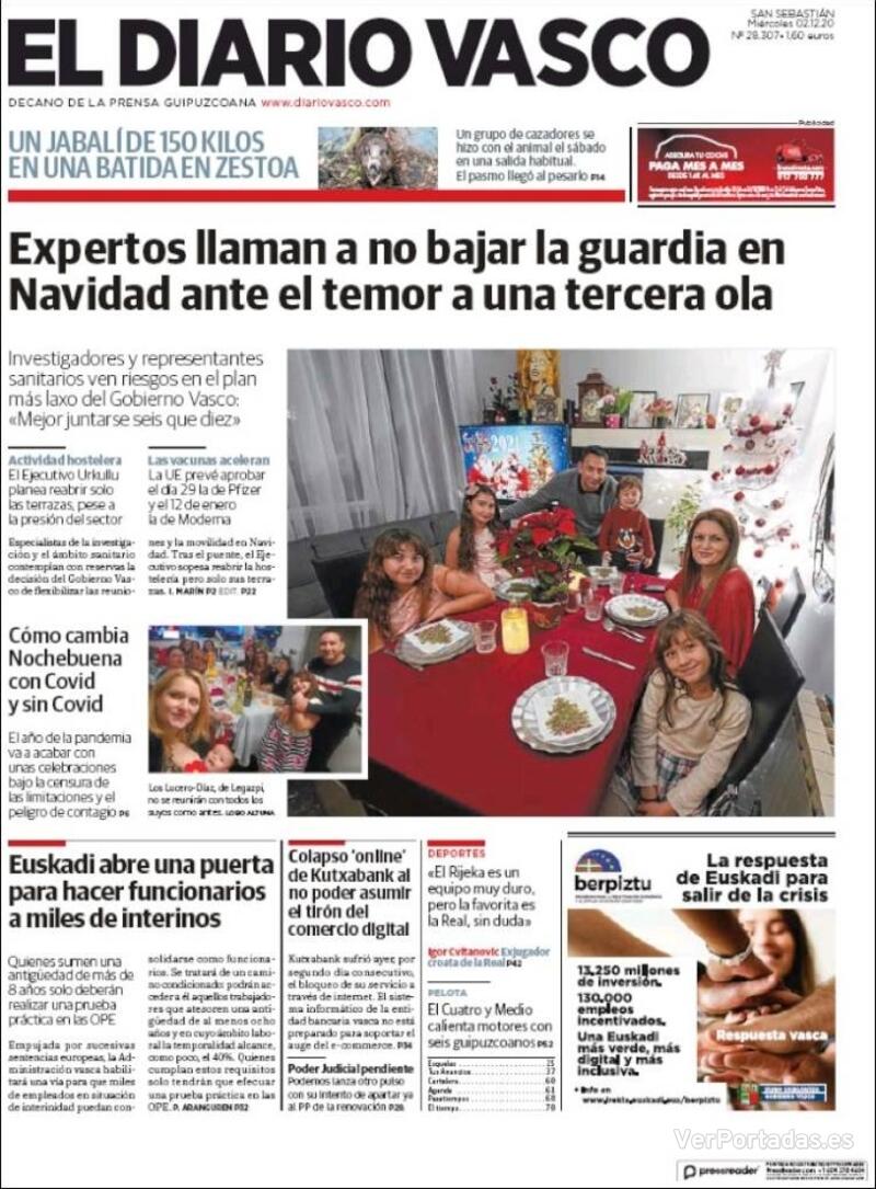 Portada La Verdad 2020-12-02