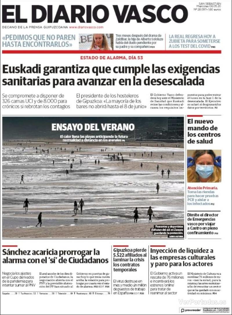 Portada La Verdad 2020-05-06