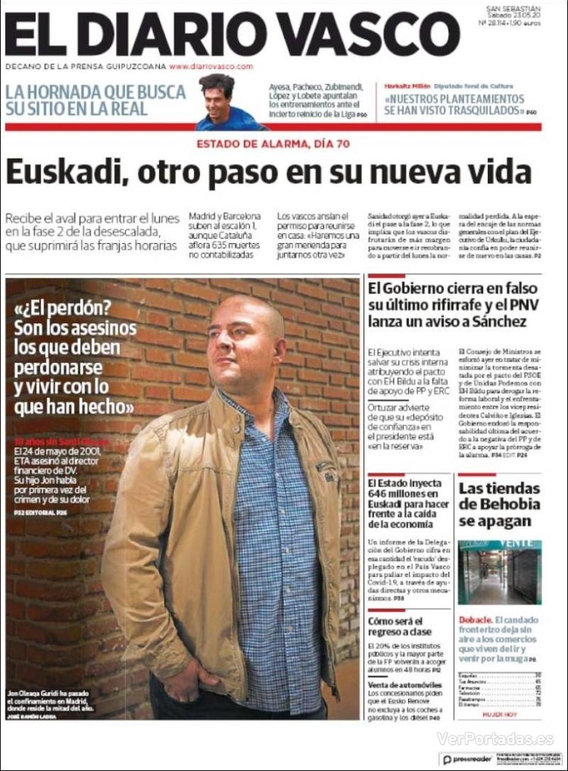 Portada La Verdad 2020-05-23