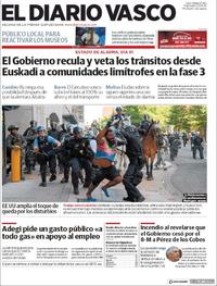 Portada El Diario Vasco 2020-06-03