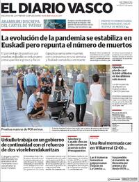 Portada El Diario Vasco 2020-09-03