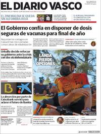 Portada El Diario Vasco 2020-09-05