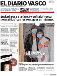 Portada El Diario Vasco 2020-06-06