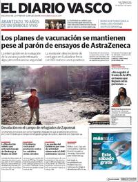 Portada El Diario Vasco 2020-09-10