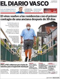 Portada El Diario Vasco 2020-08-12