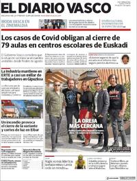 Portada El Diario Vasco 2020-09-17
