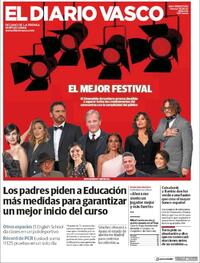 Portada El Diario Vasco 2020-09-18