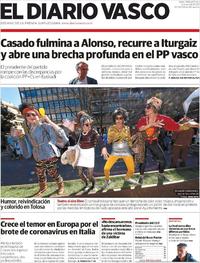 Portada El Diario Vasco 2020-02-24