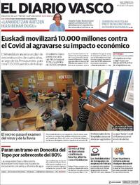 Portada El Diario Vasco 2020-09-26