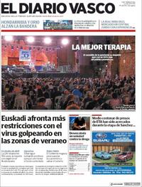 Portada El Diario Vasco 2020-07-27