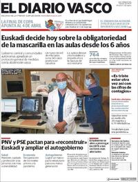 Portada El Diario Vasco 2020-08-28