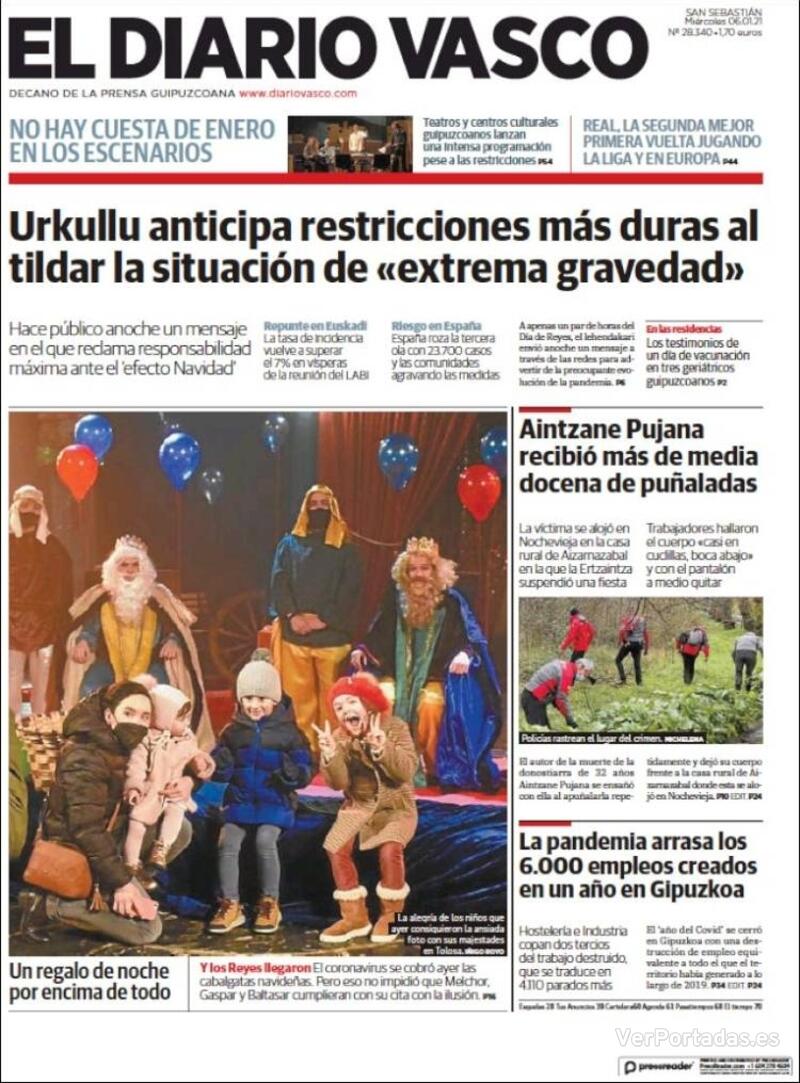 Portada La Verdad 2021-01-06