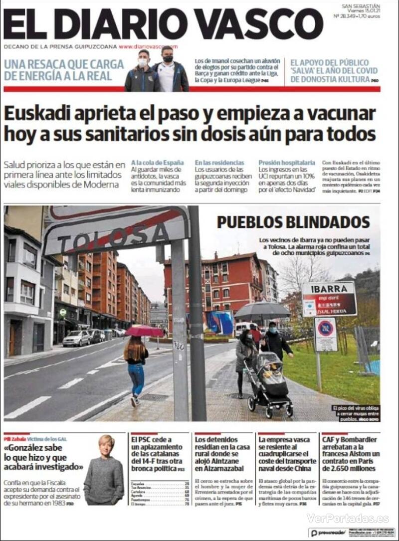 Portada La Verdad 2021-01-15