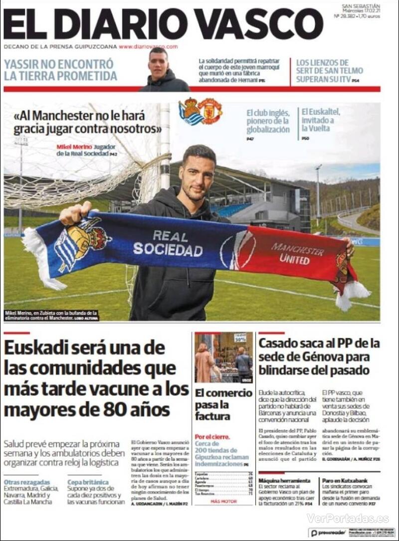 Portada La Verdad 2021-02-17