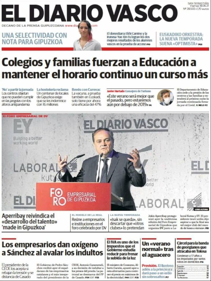 Portada La Verdad 2021-06-18
