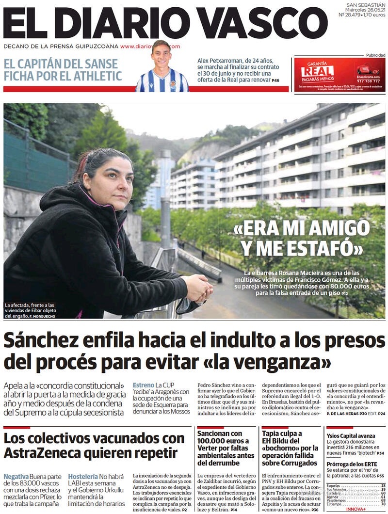 Portada La Verdad 2021-05-26