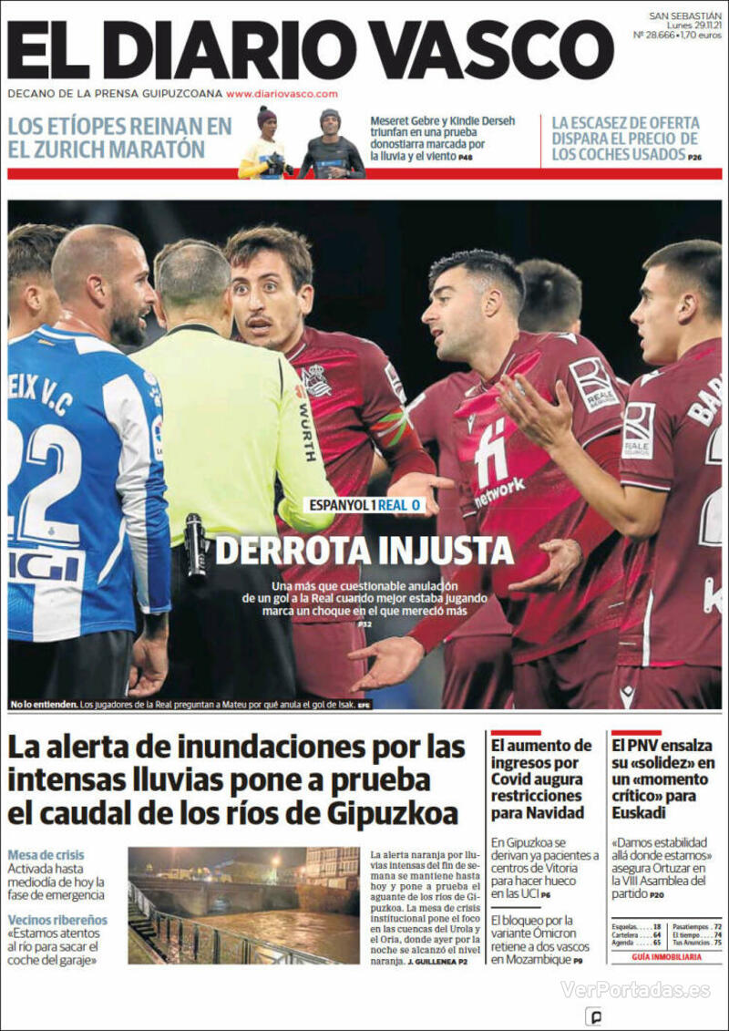 Portada La Verdad 2021-11-29