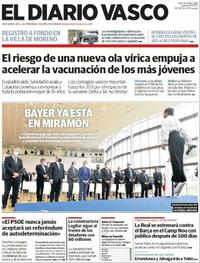 Portada El Diario Vasco 2021-07-01