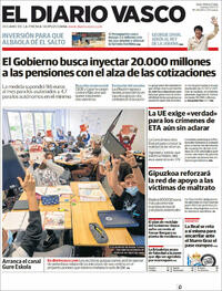Portada El Diario Vasco 2021-11-04