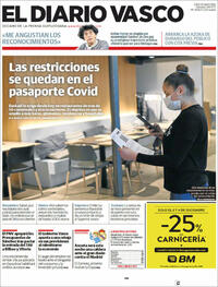 Portada El Diario Vasco 2021-12-04
