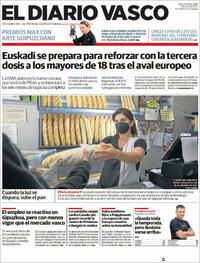 Portada El Diario Vasco 2021-10-05