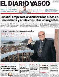 Portada El Diario Vasco 2021-12-08