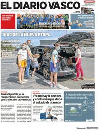 Portada El Diario Vasco 2021-05-09