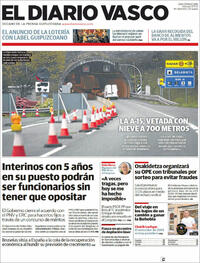 Portada El Diario Vasco 2021-11-12