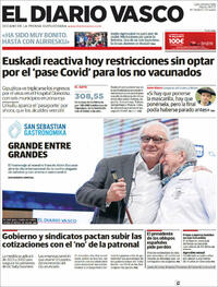Portada El Diario Vasco 2021-11-16