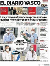 Portada El Diario Vasco 2021-04-18