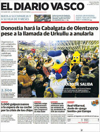Portada El Diario Vasco 2021-12-18