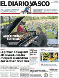 Portada El Diario Vasco 2021-07-19