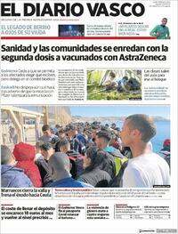 Portada El Diario Vasco 2021-05-20