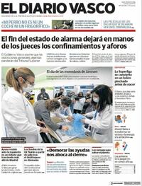 Portada El Diario Vasco 2021-04-22